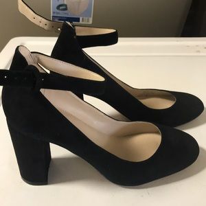 Mark Fisher Black Round Toe Block Heels
